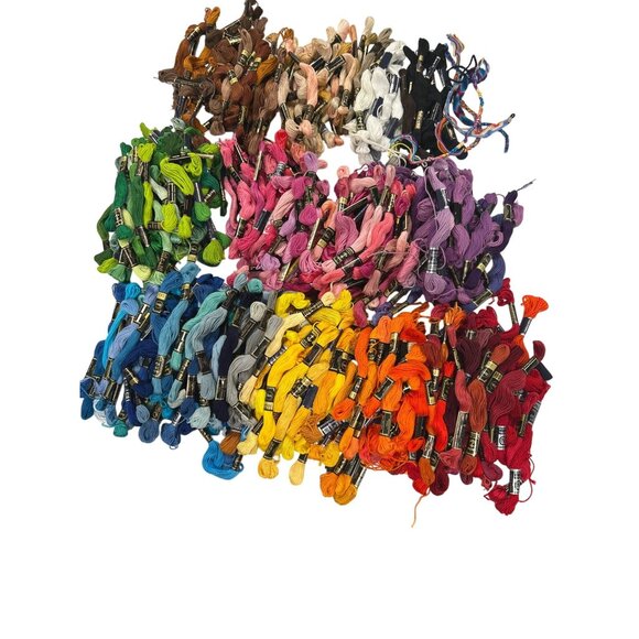 Embroidery Floss Skeins Cross Stitch Lot Of 370 JP Coats DMC Anchor Craft Thread - Picture 1 of 4